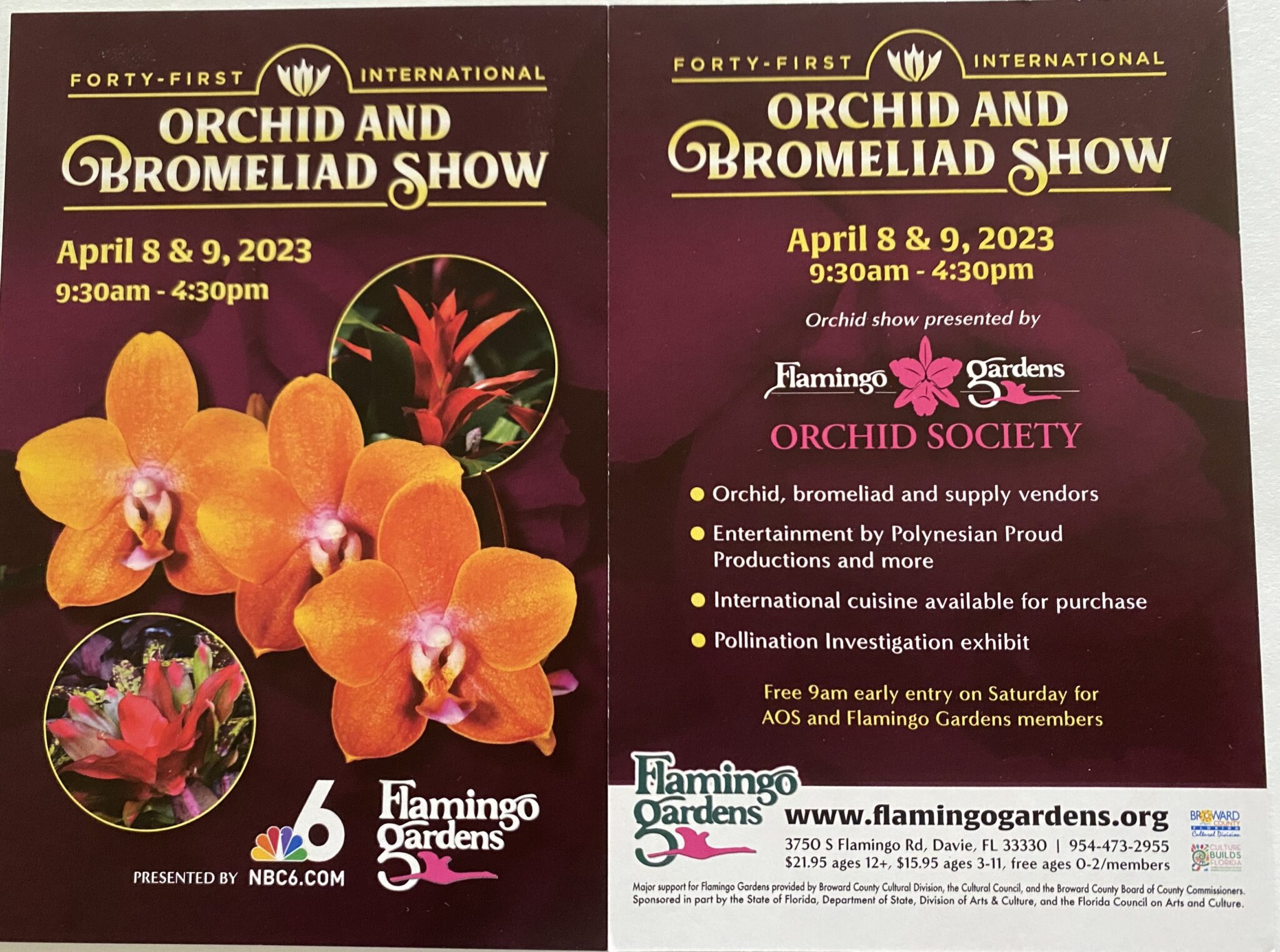 Events « Flamingo Gardens Orchid Society